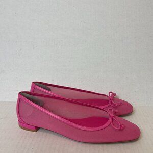 Stuart Weitzman Arabella Ballet Flats 7B Pink Bow